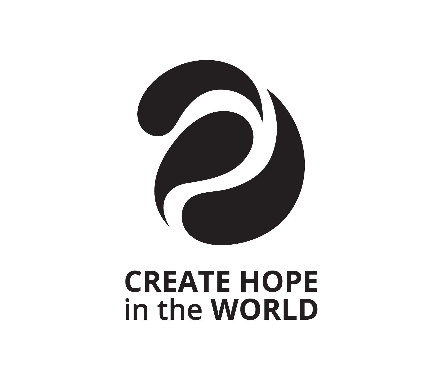 Create Hope in the World - Horizontal - Black